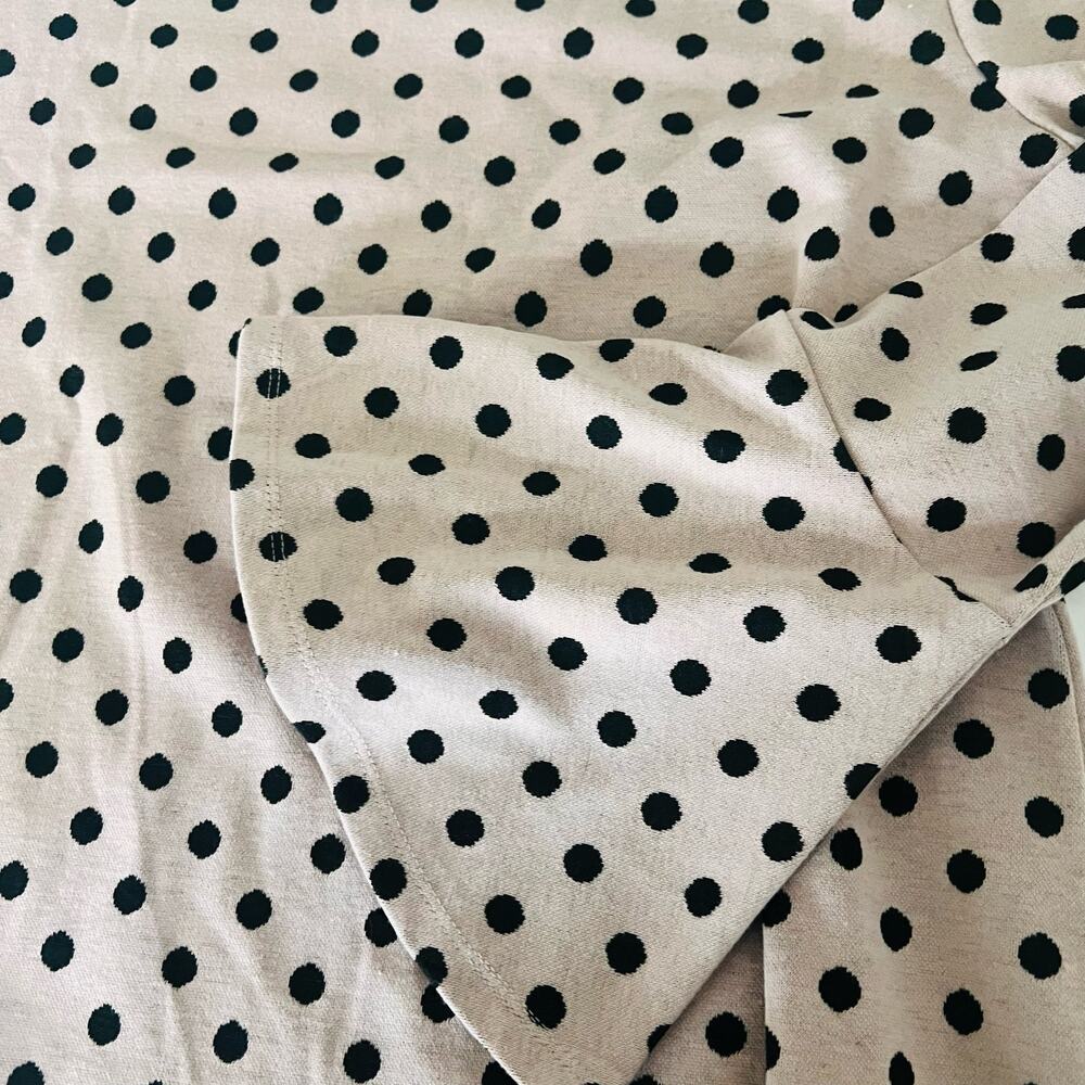 Wallflower Knit Polka Dot Bell Sleeve Tunic Sweater Dress Size XL NWT Pink Black - Picture 4 of 7